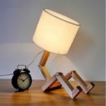 Lampe de table en bois massif, luminaire de bureau, chambre à coucher – Image 5