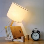 Lampe de table en bois massif, luminaire de bureau, chambre à coucher – Image 4