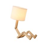 Lampe de table en bois massif, luminaire de bureau, chambre à coucher