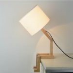 Lampe de table en bois massif, luminaire de bureau, chambre à coucher – Image 3