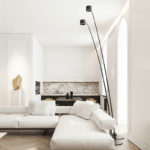 Lampadaire LED à longue perche, style minimaliste, de 160 à 260 cm – Image 2