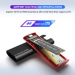 Boitier externe, adaptateur SSD M.2 NVMe, 2230/2242/2260/2280, avec câbles – Image 3