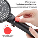 Pommeau de douche à hélice, 3 modes, double tête, économie d'eau réglable, avec filtration – Image 5