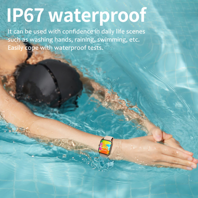 Montre connectée P58 avec écran HD 1.96", IP67, moniteur d'activité physique et sportive, Android et iPhone – Image 4