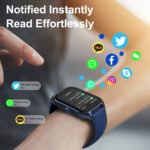 Montre connectée P58 avec écran HD 1.96", IP67, moniteur d'activité physique et sportive, Android et iPhone – Image 3