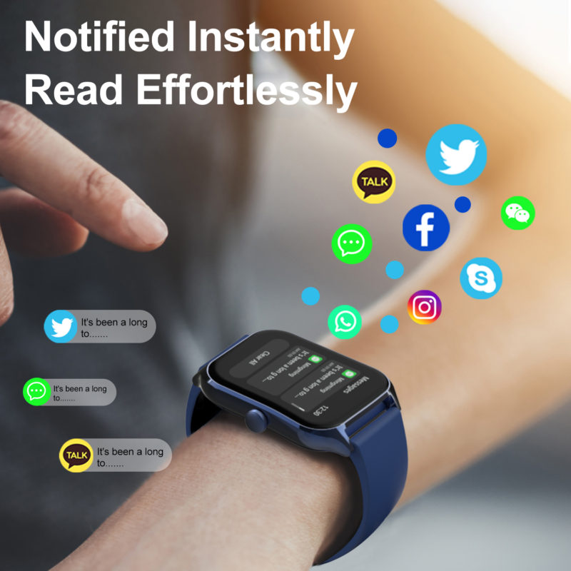 Montre connectée P58 avec écran HD 1.96", IP67, moniteur d'activité physique et sportive, Android et iPhone – Image 3