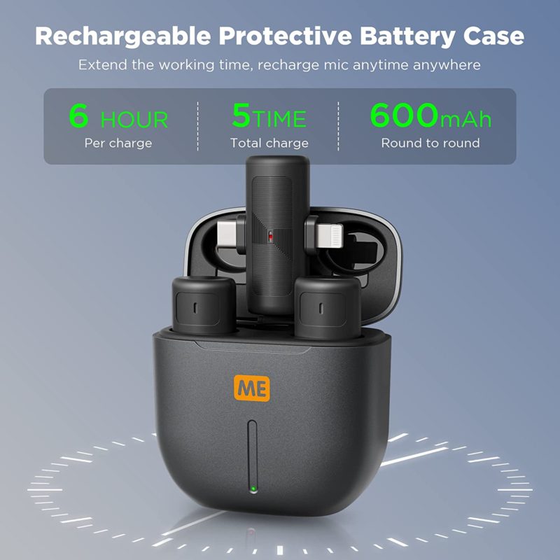 Ensemble de microphones sans fil Lavalier MIC-W1, pour iPhone et Android – Image 5