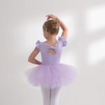 Justaucorps de ballet et Jupe tutu à 4 Couches, manches à volants, pour fille – Image 5