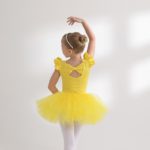 Justaucorps de ballet et Jupe tutu à 4 Couches, manches à volants, pour fille – Image 4