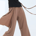 Pantalon de danse avec jupe fluide, lyrique, larges et fin, vêtements d'entraînement – Image 6