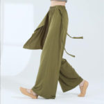 Pantalon de danse avec jupe fluide, lyrique, larges et fin, vêtements d'entraînement – Image 5