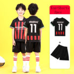 Ensemble maillot et short de football pour enfant, Messi, Ronaldo, Neymar, respirant – Image 6