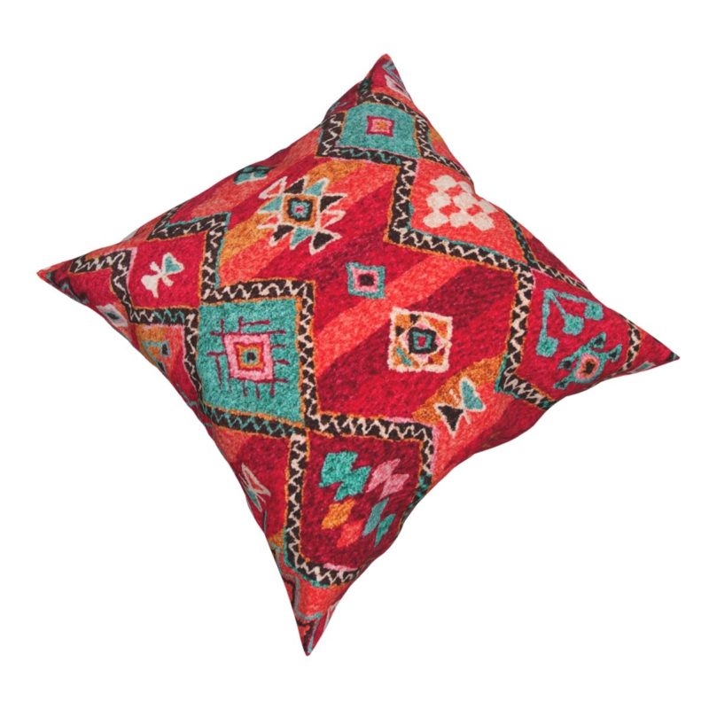 Housse de coussin, berbère marocain, imprimé coloré, 45 x 45 cm