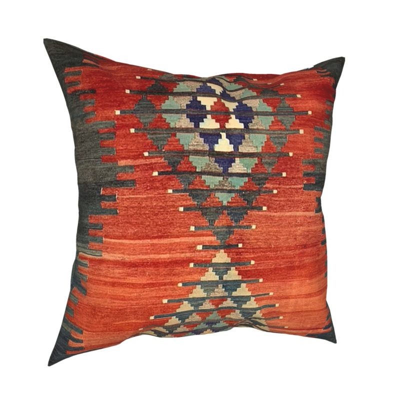 Housse de coussin, Aztèque, imprimé coloré, 45 x 45 cm