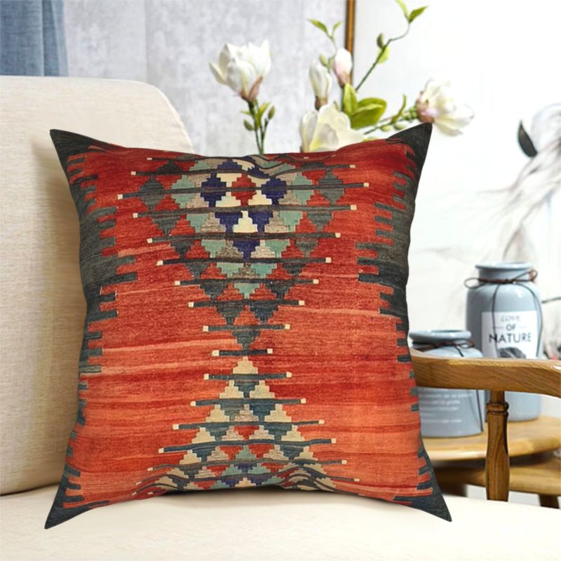 159224-zjr8wo.jpg Housse de coussin, Aztèque, imprimé coloré, 45 x 45 cm – Image 2