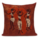 Housse de coussin, style Africain, imprimé coloré, 45 x 45 cm – Image 2
