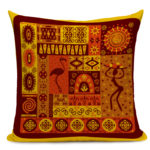 Housse de coussin, style Africain, imprimé coloré, 45 x 45 cm – Image 4