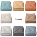 Housse de pouf en cuir PU, carrée, non rembourrée, 7 coloris – Image 8