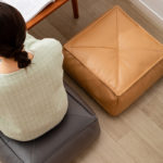 Housse de pouf en cuir PU, carrée, non rembourrée, 7 coloris – Image 4