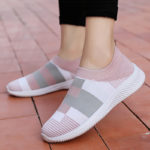 Baskets de marche tricotées, mélange de couleurs, décontractées – Image 4