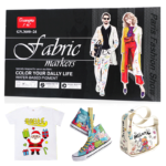 Feutres marqueurs pour textile, double pointe, peinture permanente