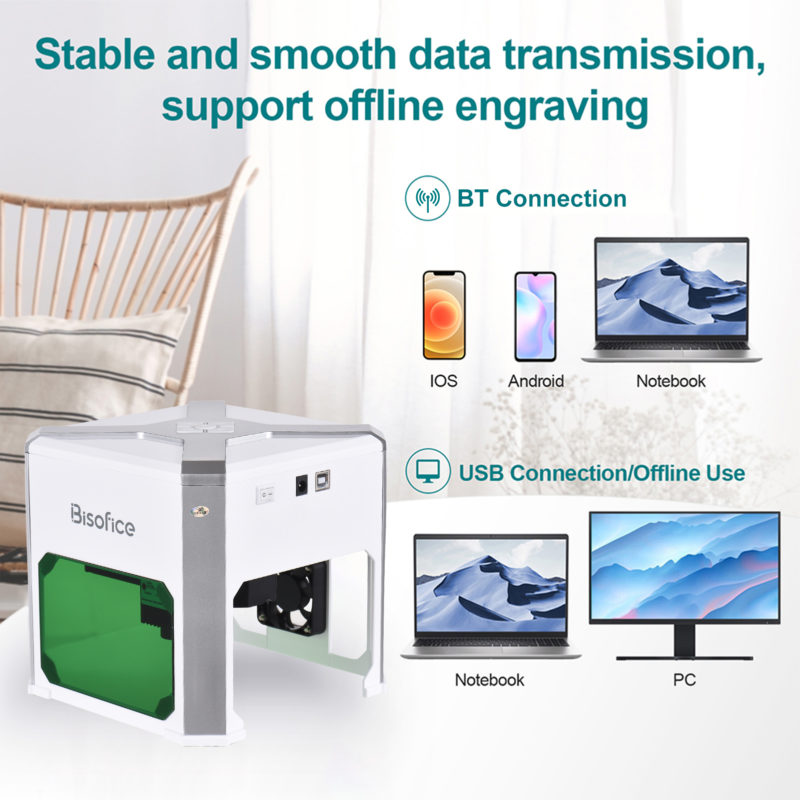 Graveur laser K6, 3000mW, marquage de logo, sans fil, BT, gravure hors ligne – Image 3