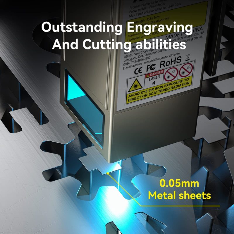 Graveur laser CNC, ATOMSTACK S20 Pro, Pack complet pour découpe et gravure, extension 850 x 400 mm, support hors ligne – Image 8