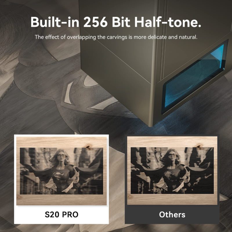 Graveur laser CNC, ATOMSTACK S20 Pro, Pack complet pour découpe et gravure, extension 850 x 400 mm, support hors ligne – Image 5