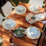 Ensemble de sets de table tissés à bords croisés, ronds, 12 pièces – Image 2