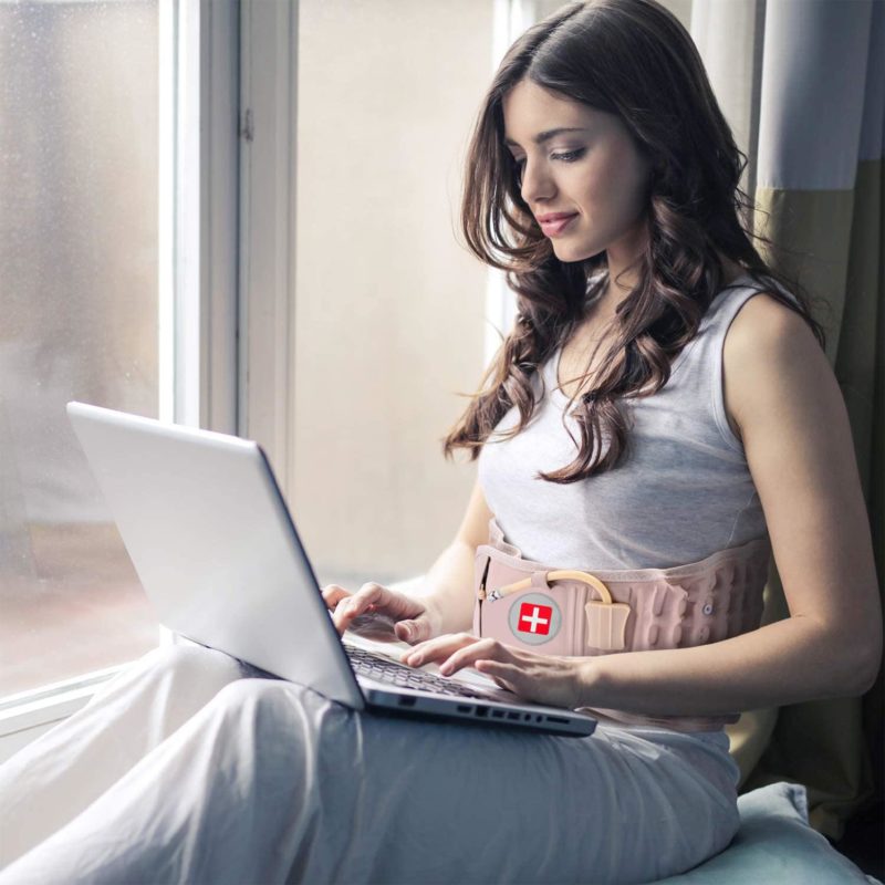 Ceinture de soutien lombaire de décompression, attelle de traction d'air à la taille – Image 3