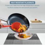 Sets de table élégants en vinyle tissé, antidérapant, lavable, pour table à manger, 13 pièces – Image 4