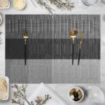Sets de table élégants en vinyle tissé, antidérapant, lavable, pour table à manger, 13 pièces – Image 5