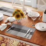 Sets de table élégants en vinyle tissé, antidérapant, lavable, pour table à manger, 13 pièces – Image 6