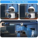 Double caméra IP Lenovo Wifi, 5G, 3MP, 2K, PTZ, suivi automatique, alerte de détection de mouvement – Image 6