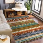 Tapis de sol, style ethnique bohème, berbère,  résistant à la saleté et antidérapant – Image 13