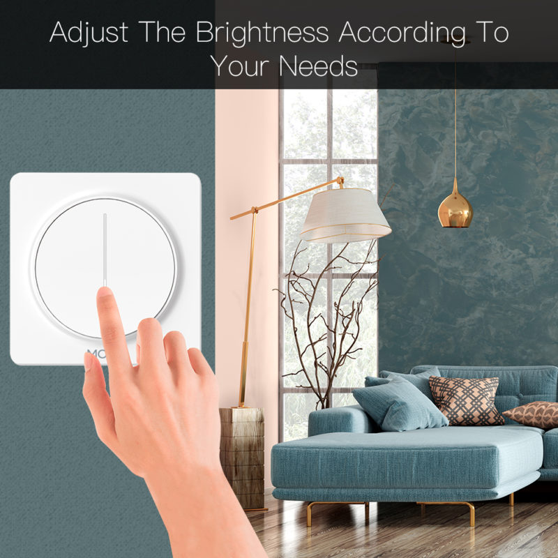 161705-ckollc.jpg Interrupteur de lumière, variateur rotatif/tactile, WiFi, application Smart Life, Tuya, Alexa – Image 2