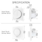 Interrupteur de lumière, variateur rotatif/tactile, WiFi, application Smart Life, Tuya, Alexa – Image 6