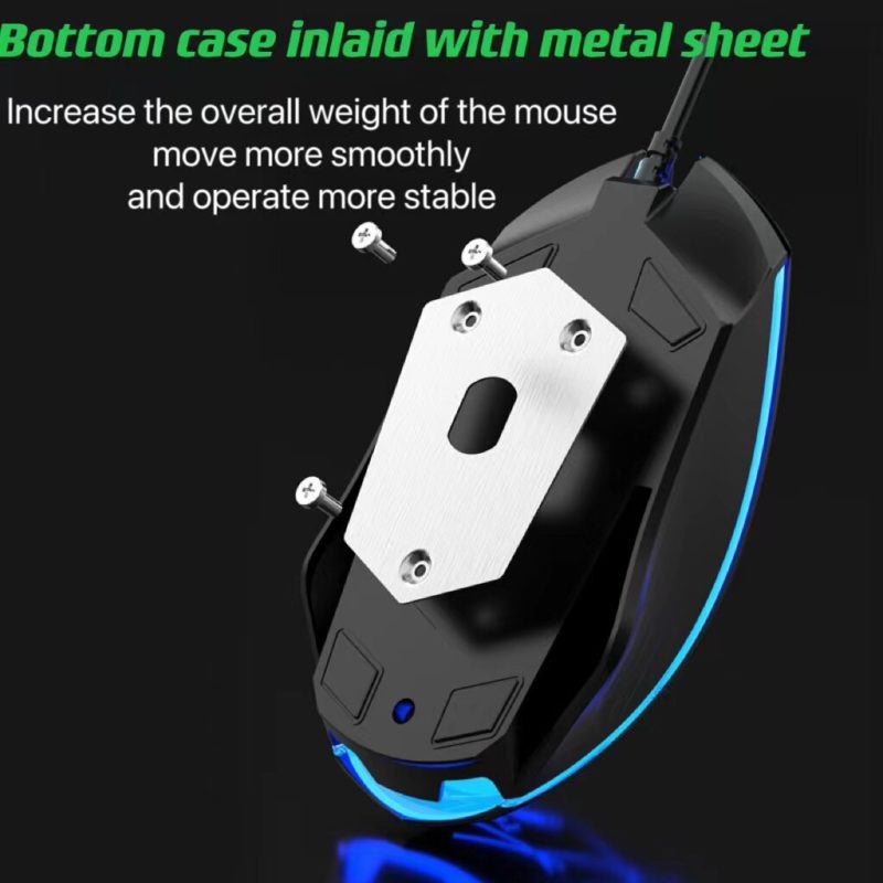 Ensemble clavier et souris mécanique filaire USB, rétroéclairé, Gaming, QWERTY – Image 5