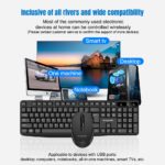 Ensemble clavier et souris sans fil, 2.4GHz, USB, QWERTY – Image 6