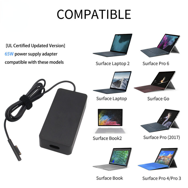 161838-w6wyxo.jpg Adaptateur secteur 1706 pour Microsoft Surface Pro 3 à Pro 7, charge rapide 65W – Image 4
