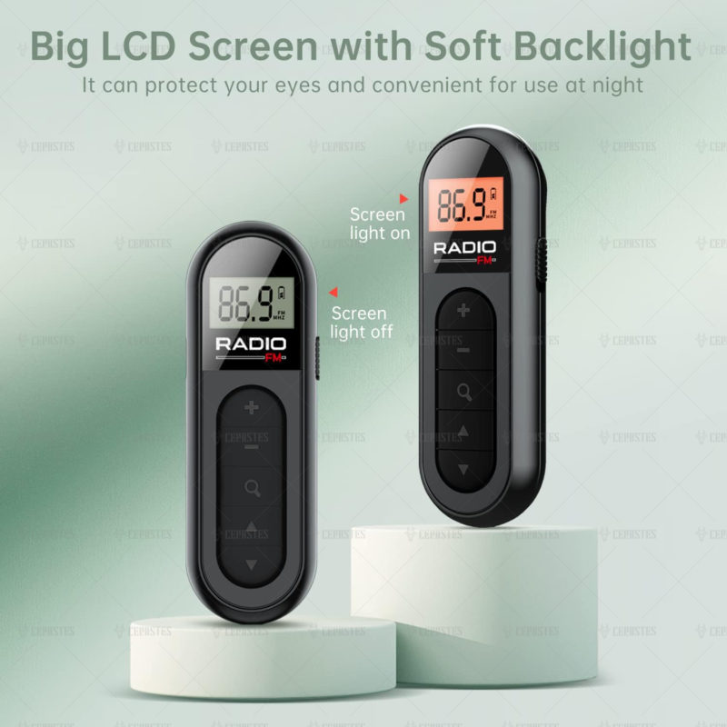 Radio FM de poche portable pour la randonnée et la marche, rechargeable – Image 5