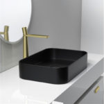 Robinet mitigeur de lavabo en laiton, à poignée unique, 5 couleurs – Image 2