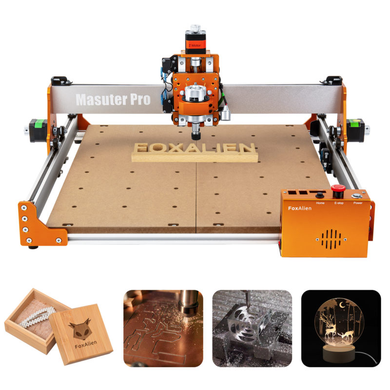 Machine CNC, FoxAlien Masuter Pro, pour sculpture sur bois et aluminium, fraisage de coupe – Image 1
