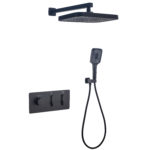Lot de 2 ensembles de douche thermostatique, moderne, touches piano, 5 couleurs – Image 12