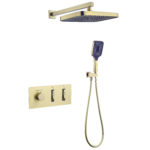 Lot de 2 ensembles de douche thermostatique, moderne, touches piano, 5 couleurs – Image 13