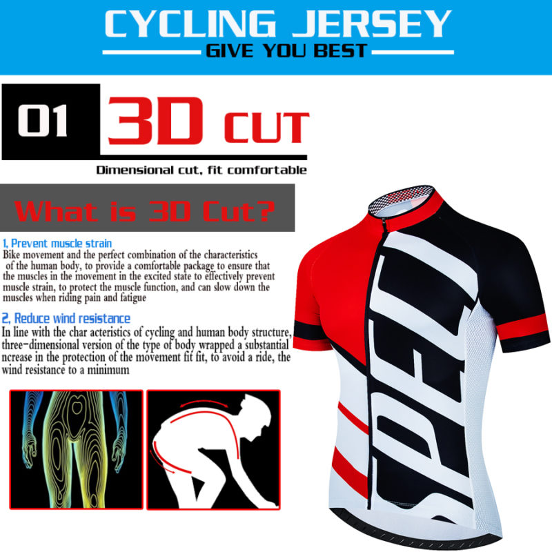 Ensemble maillot et short de cyclisme, en jersey, respirant, séchage rapide – Image 2