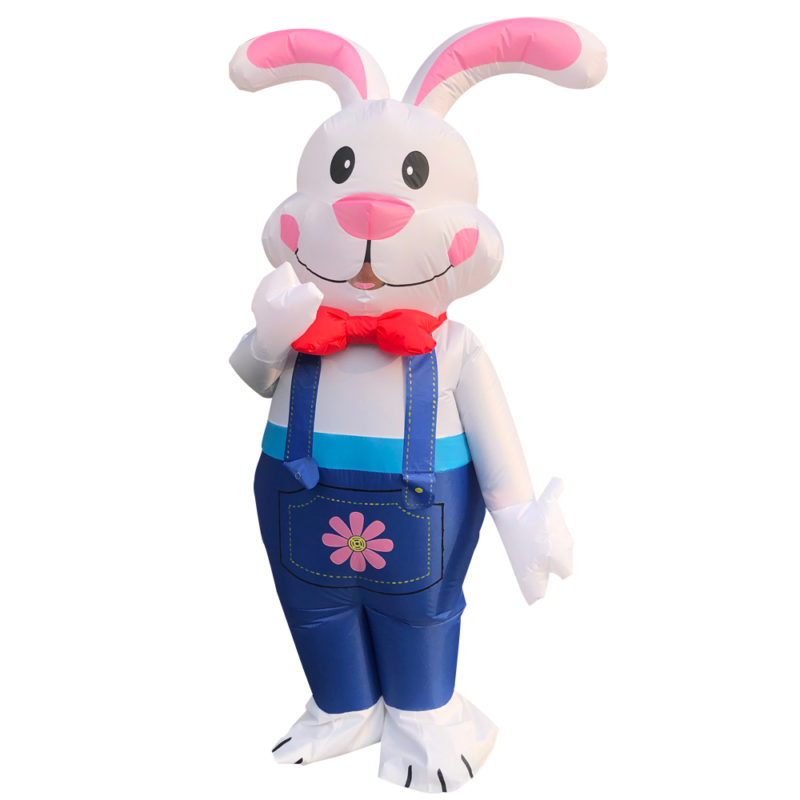 Costume gonflable de lapin en salopette, déguisement – Image 5