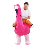 Costume gonflable de flamant rose monté, déguisement – Image 3