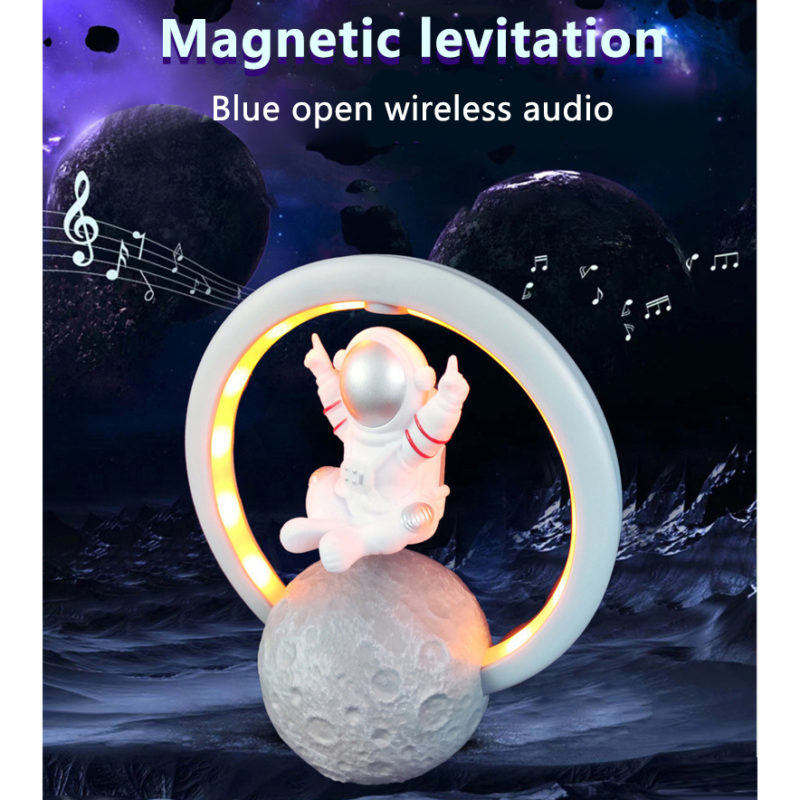 Enceinte Bluetooth avec astronaute en lévitation magnétique, LED, 5W, portable – Image 2