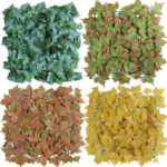 Panneau mural de plantes artificielles, tropicales, fleurs, feuilles, 50 x 50 cm – Image 6